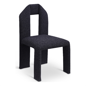 Meridian Furniture Bennett Black Boucle Fabric Dining Chair (Set of 2)