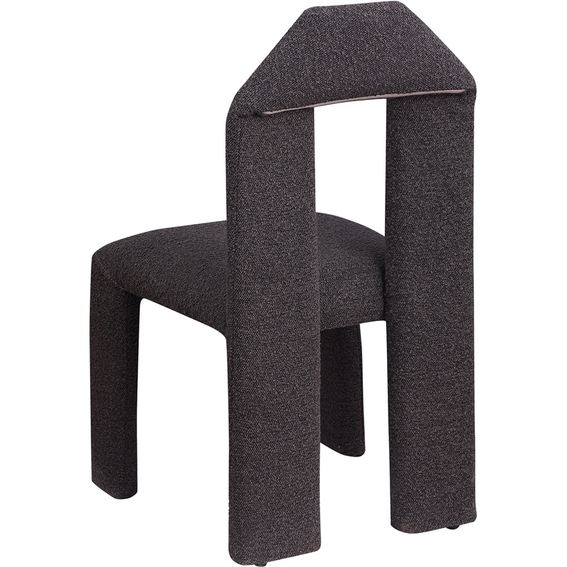Meridian Furniture Bennett Brown Boucle Fabric Dining Chair (Set of 2)