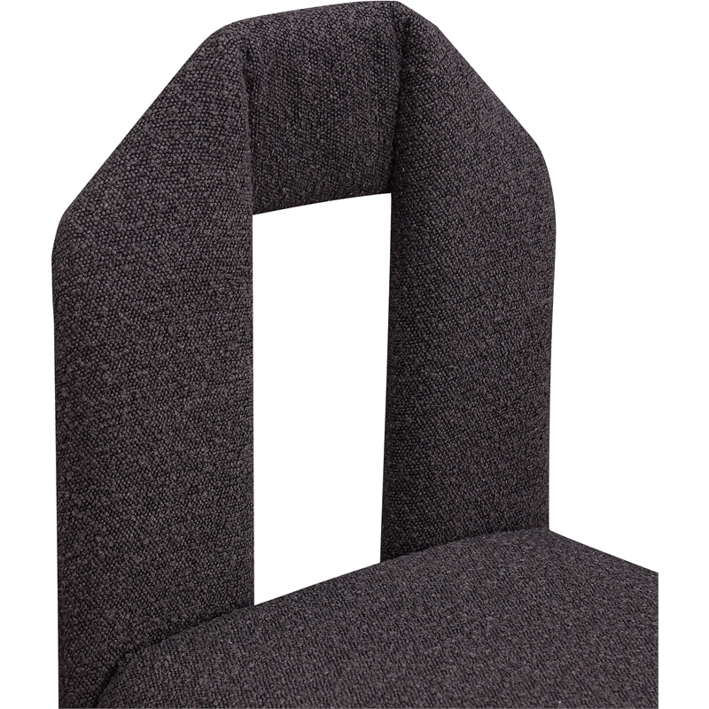 Meridian Furniture Bennett Brown Boucle Fabric Dining Chair (Set of 2)