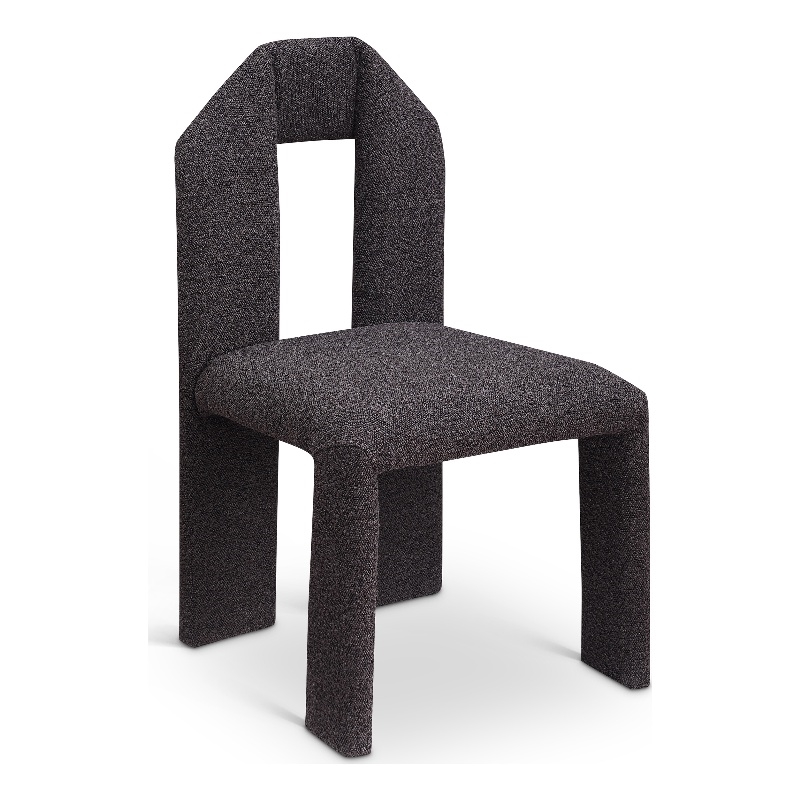 Meridian Furniture Bennett Brown Boucle Fabric Dining Chair (Set of 2)