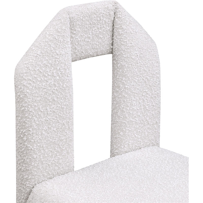 Meridian Furniture Bennett Cream Boucle Fabric Dining Chair (Set of 2)