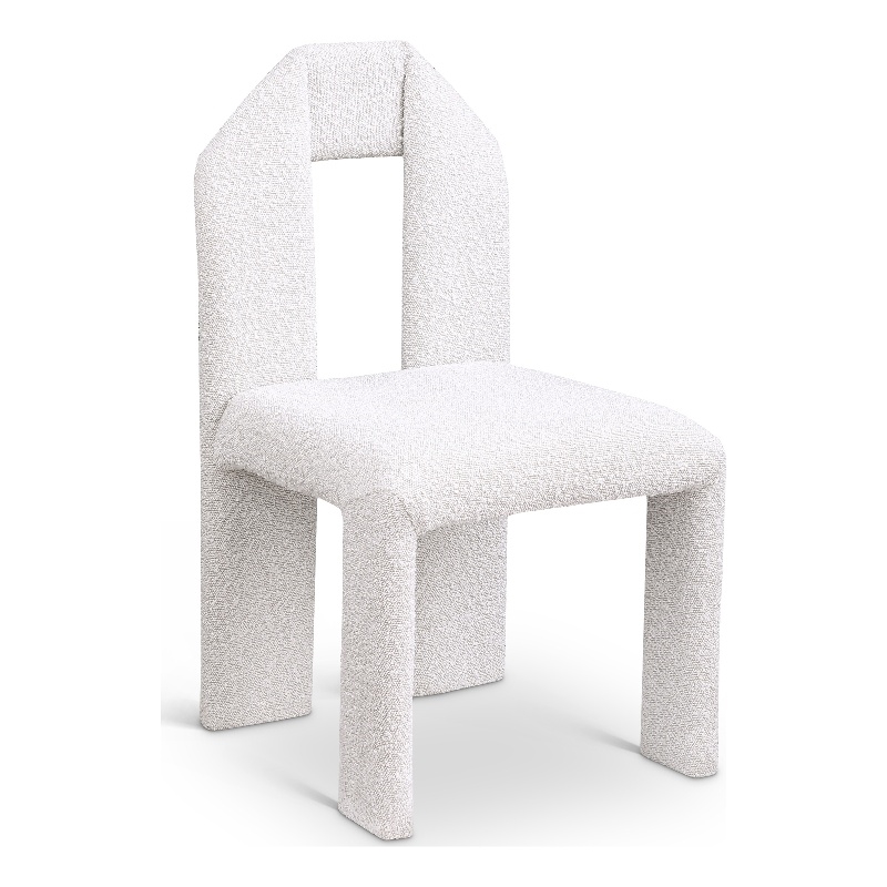 Meridian Furniture Bennett Cream Boucle Fabric Dining Chair (Set of 2)