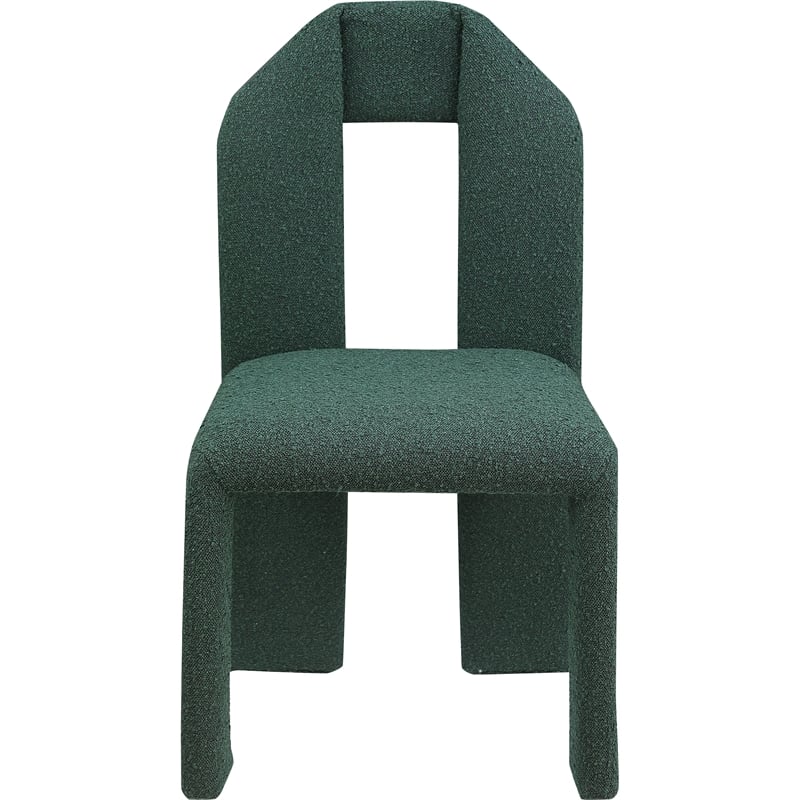 Meridian Furniture Bennett Green Boucle Fabric Dining Chair (Set of 2)