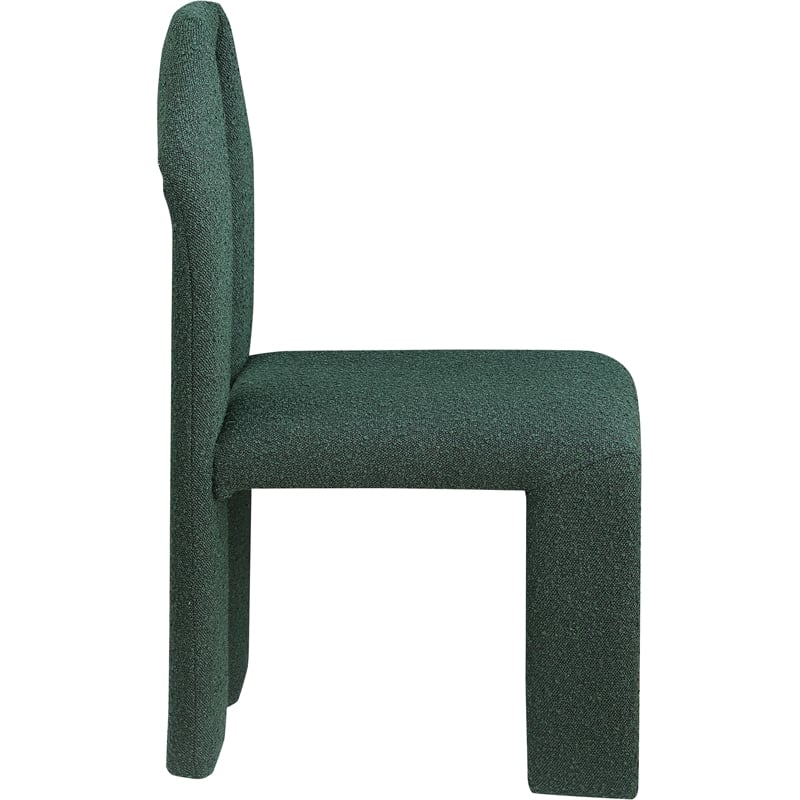 Meridian Furniture Bennett Green Boucle Fabric Dining Chair (Set of 2)