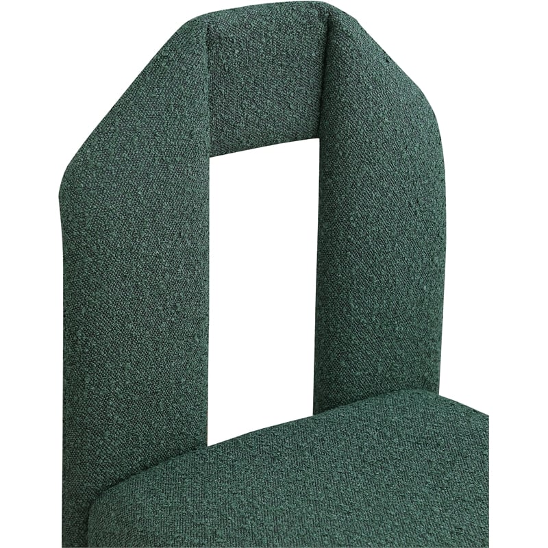 Meridian Furniture Bennett Green Boucle Fabric Dining Chair (Set of 2)