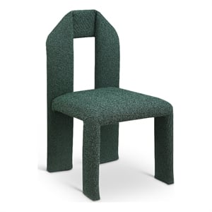 Meridian Furniture Bennett Green Boucle Fabric Dining Chair (Set of 2)