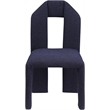 Meridian Furniture Bennett Navy Boucle Fabric Dining Chair (Set of 2)