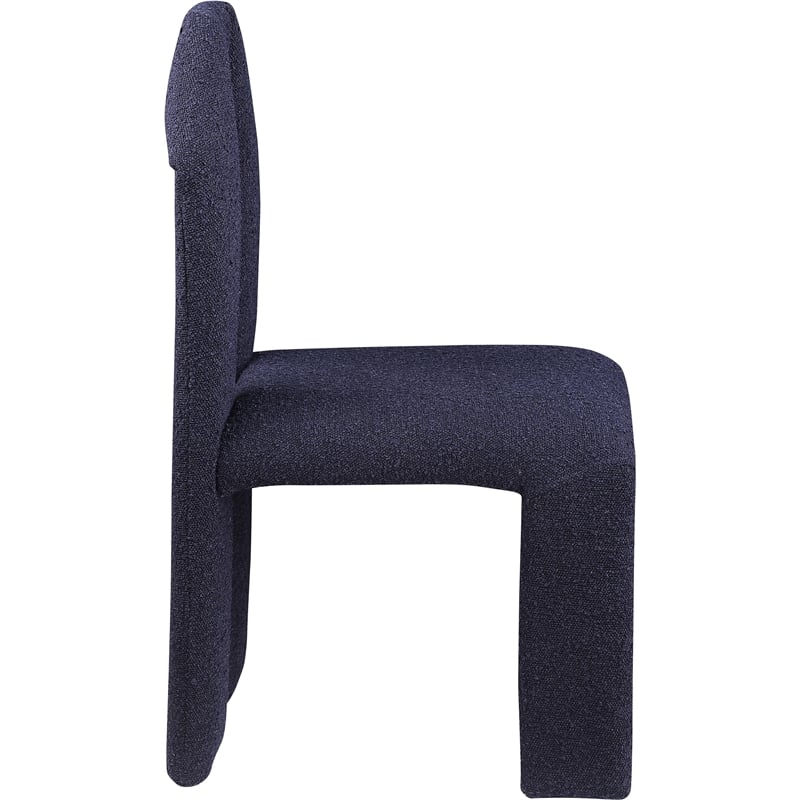 Meridian Furniture Bennett Navy Boucle Fabric Dining Chair (Set of 2)