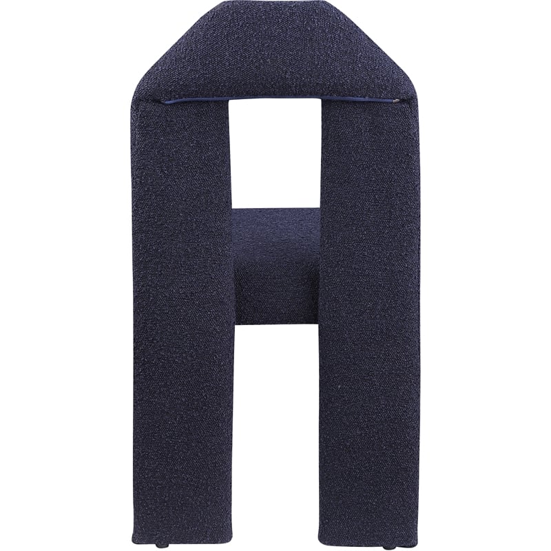 Meridian Furniture Bennett Navy Boucle Fabric Dining Chair (Set of 2)