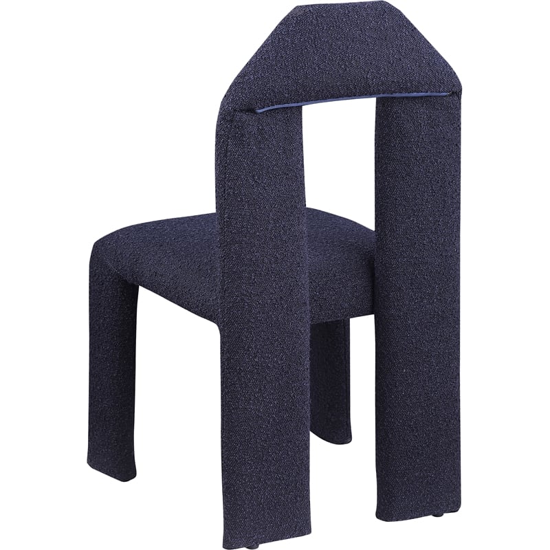Meridian Furniture Bennett Navy Boucle Fabric Dining Chair (Set of 2)