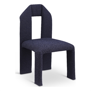 Meridian Furniture Bennett Navy Boucle Fabric Dining Chair (Set of 2)