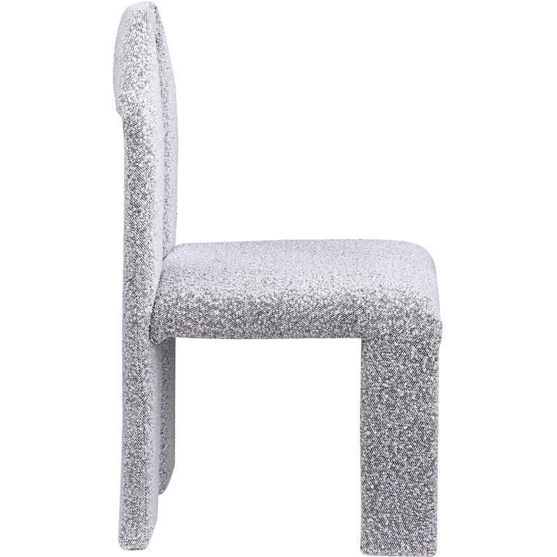 Meridian Furniture Bennett Grey Boucle Fabric Dining Chair (Set of 2)
