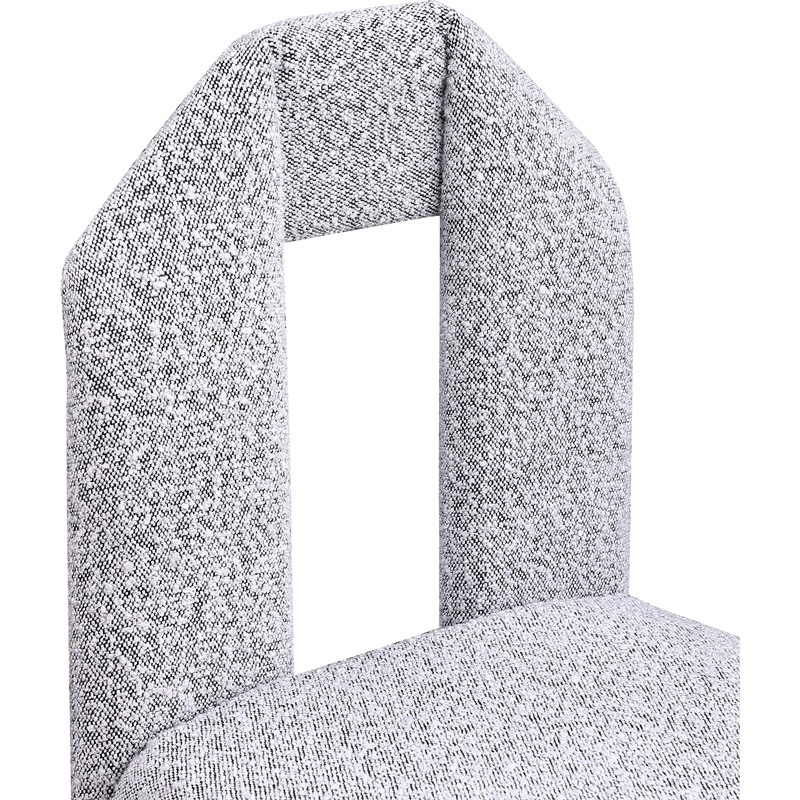 Meridian Furniture Bennett Grey Boucle Fabric Dining Chair (Set of 2)