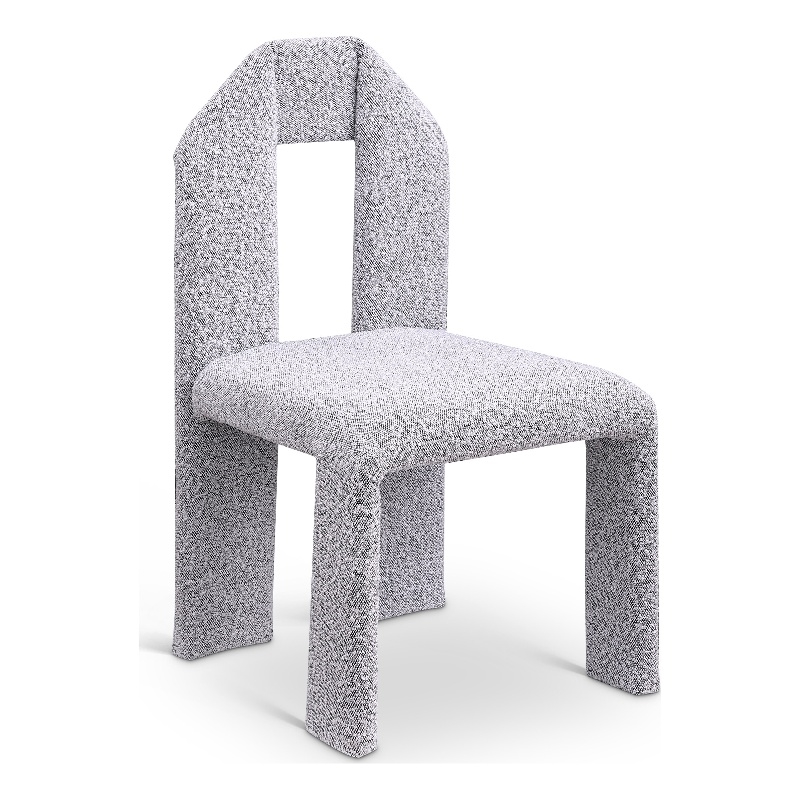 Meridian Furniture Bennett Grey Boucle Fabric Dining Chair (Set of 2)