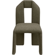 Meridian Furniture Bennett Olive Boucle Fabric Dining Chair (Set of 2)