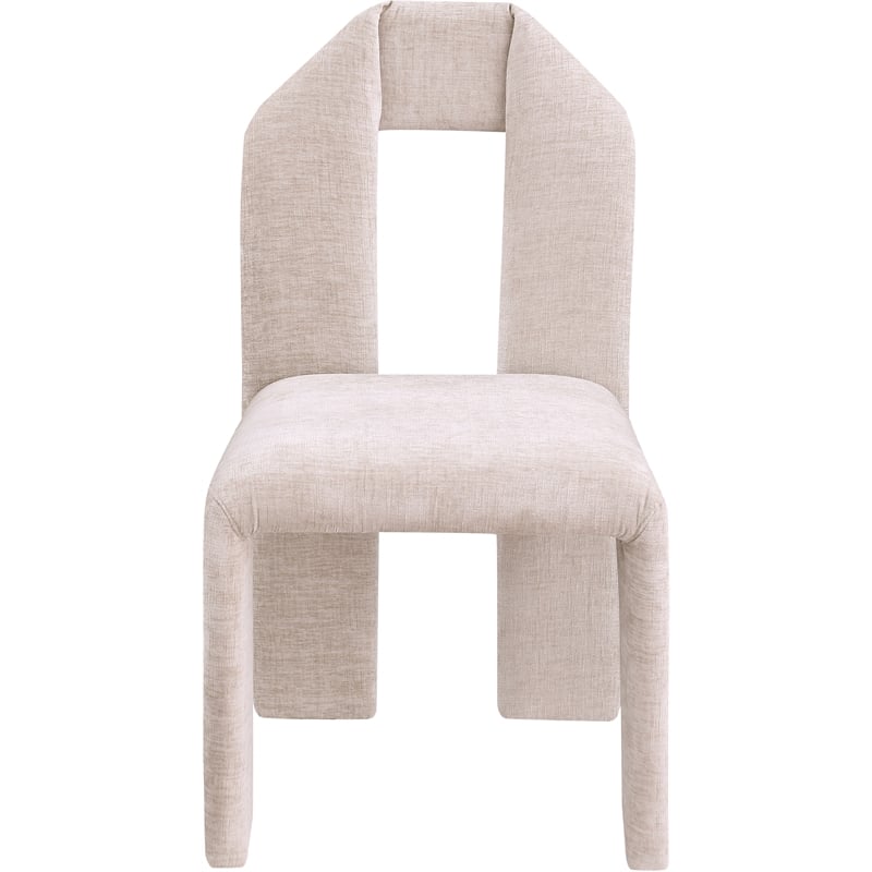Meridian Furniture Bennett Beige Chenille Fabric Dining Chair (Set of 2)