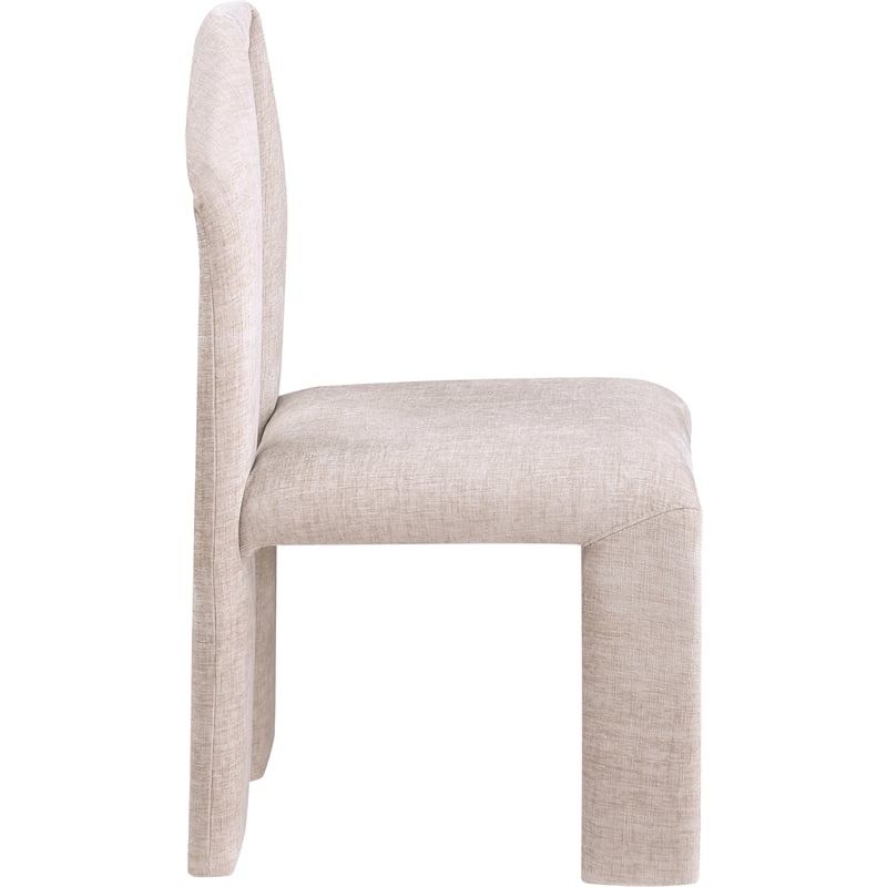 Meridian Furniture Bennett Beige Chenille Fabric Dining Chair (Set of 2)