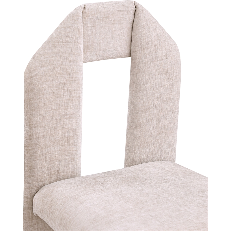 Meridian Furniture Bennett Beige Chenille Fabric Dining Chair (Set of 2)