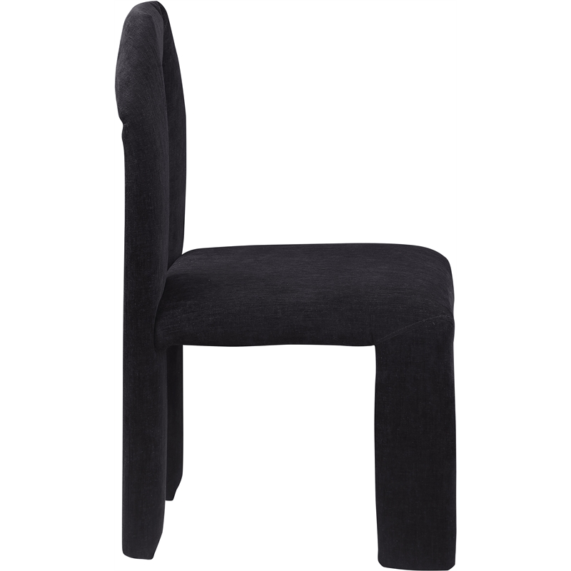 Meridian Furniture Bennett Black Chenille Fabric Dining Chair (Set of 2)