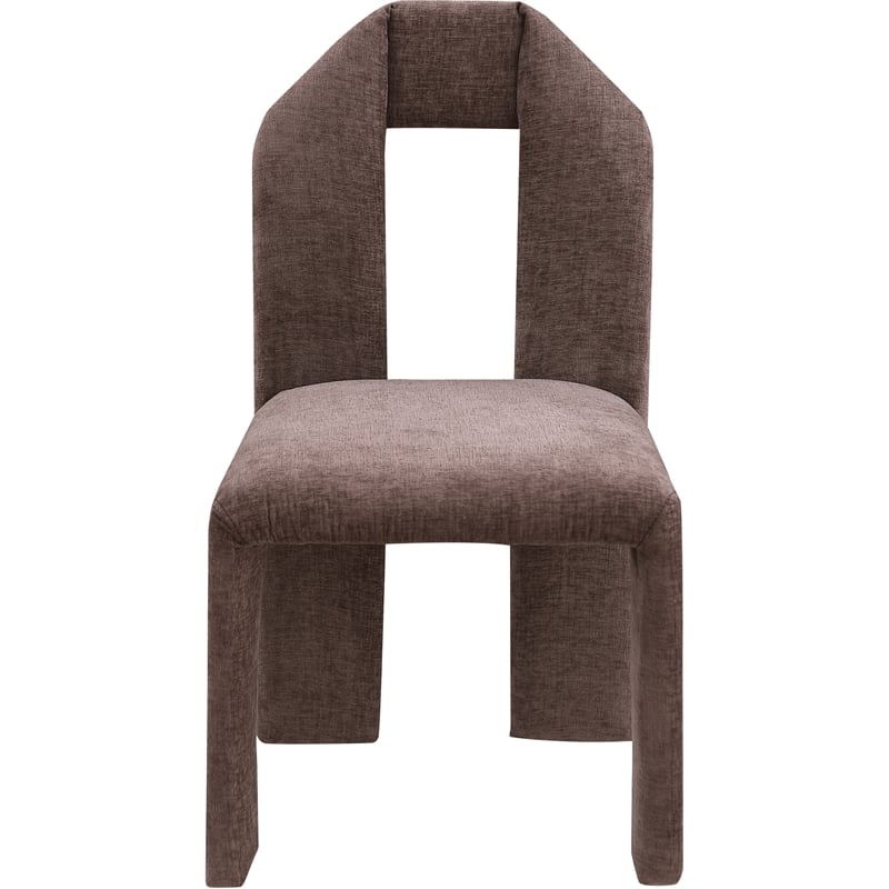 Meridian Furniture Bennett Brown Chenille Fabric Dining Chair (Set of 2)