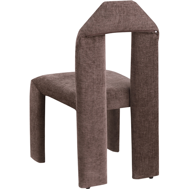 Meridian Furniture Bennett Brown Chenille Fabric Dining Chair (Set of 2)