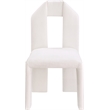 Meridian Furniture Bennett Cream Chenille Fabric Dining Chair (Set of 2)