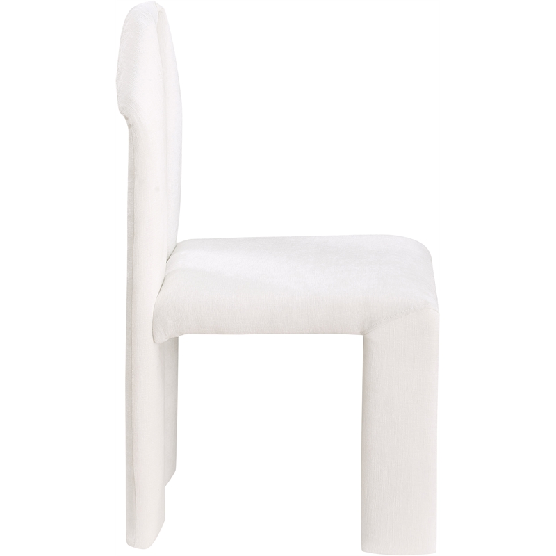 Meridian Furniture Bennett Cream Chenille Fabric Dining Chair (Set of 2)
