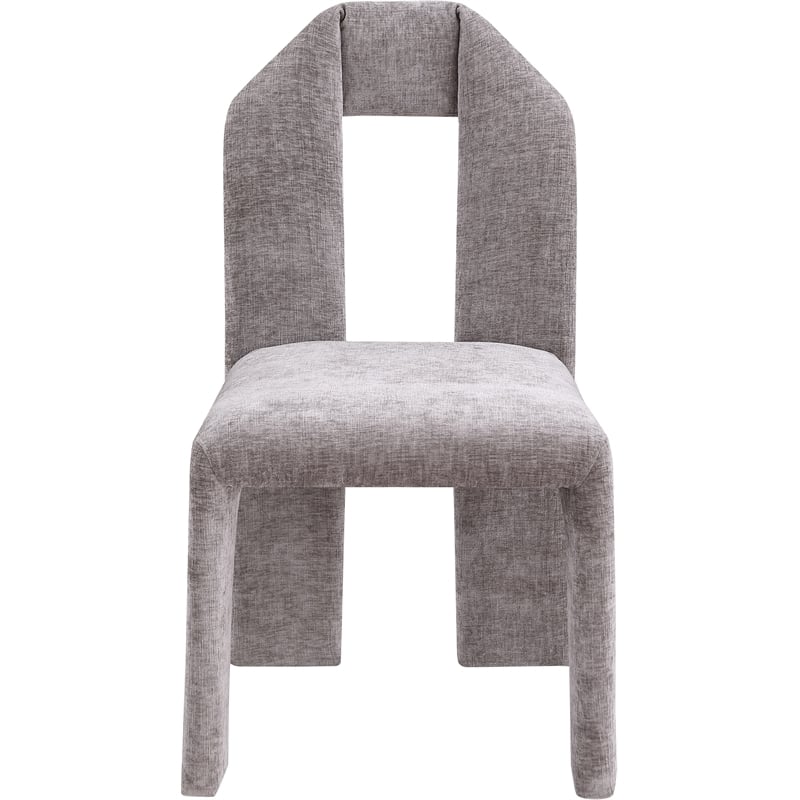 Meridian Furniture Bennett Grey Chenille Fabric Dining Chair (Set of 2)