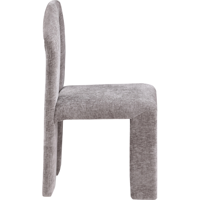Meridian Furniture Bennett Grey Chenille Fabric Dining Chair (Set of 2)