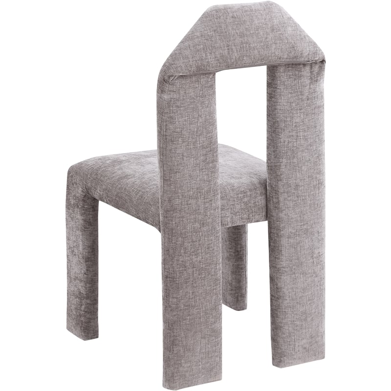 Meridian Furniture Bennett Grey Chenille Fabric Dining Chair (Set of 2)