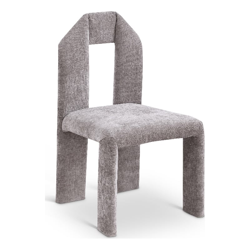 Meridian Furniture Bennett Grey Chenille Fabric Dining Chair (Set of 2)