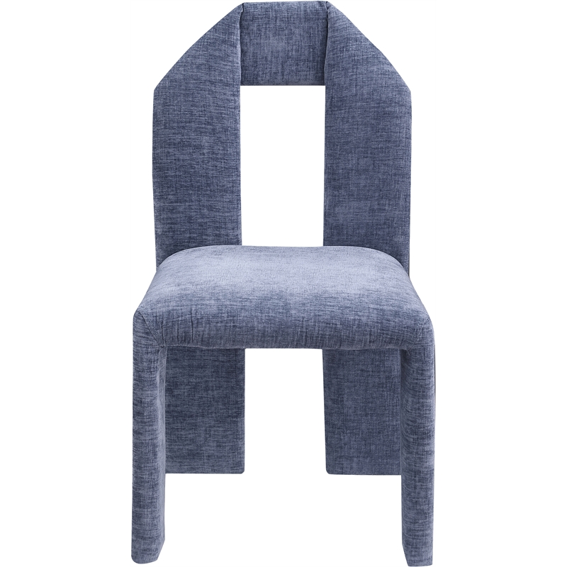 Meridian Furniture Bennett Light Blue Chenille Fabric Dining Chair (Set of 2)