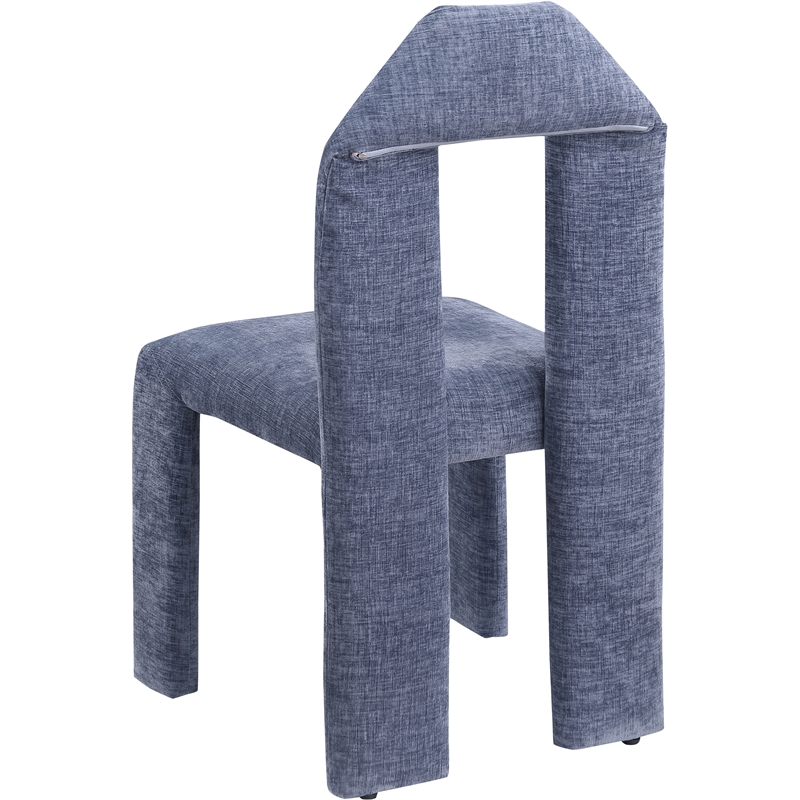 Meridian Furniture Bennett Light Blue Chenille Fabric Dining Chair (Set of 2)