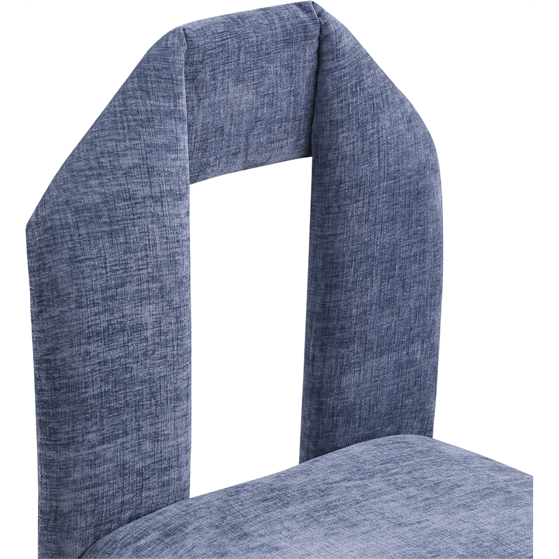 Meridian Furniture Bennett Light Blue Chenille Fabric Dining Chair (Set of 2)