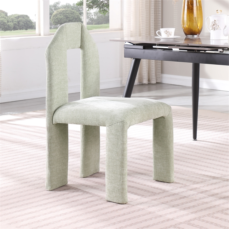 Meridian Furniture Bennett Mint Chenille Fabric Dining Chair (Set of 2)