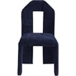 Meridian Furniture Bennett Navy Chenille Fabric Dining Chair (Set of 2)