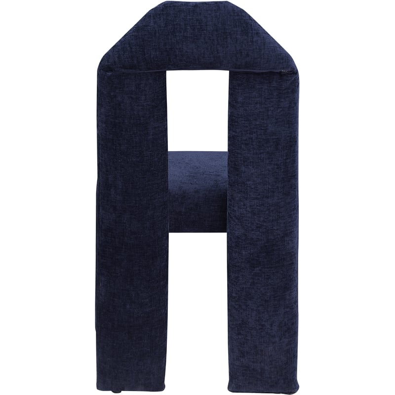 Meridian Furniture Bennett Navy Chenille Fabric Dining Chair (Set of 2)