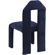 Meridian Furniture Bennett Navy Chenille Fabric Dining Chair (Set of 2)