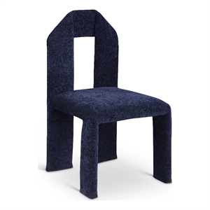 Meridian Furniture Bennett Navy Chenille Fabric Dining Chair (Set of 2)
