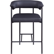 Meridian Furniture Malin Black Vegan Leather Counter Stool (Set of 2)