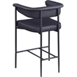 Meridian Furniture Malin Black Vegan Leather Counter Stool (Set of 2)