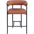 Meridian Furniture Malin Cognac Vegan Leather Counter Stool (Set of 2)