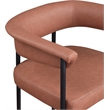 Meridian Furniture Malin Cognac Vegan Leather Counter Stool (Set of 2)