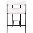 Meridian Furniture Malin Cream Vegan Leather Counter Stool (Set of 2)