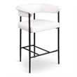 Meridian Furniture Malin Cream Vegan Leather Counter Stool (Set of 2)
