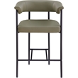 Meridian Furniture Malin Olive Vegan Leather Counter Stool (Set of 2)