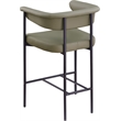 Meridian Furniture Malin Olive Vegan Leather Counter Stool (Set of 2)
