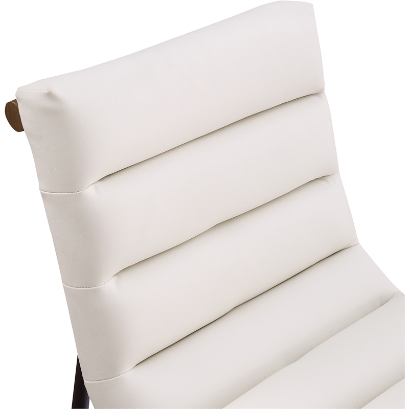 Meridian Furniture Burke Cream Vegan Leather Dining Chair (Set of 2)