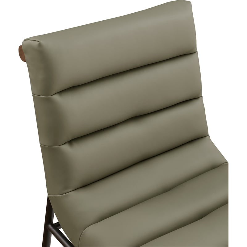 Meridian Furniture Burke Olive Vegan Leather Dining Chair (Set of 2)