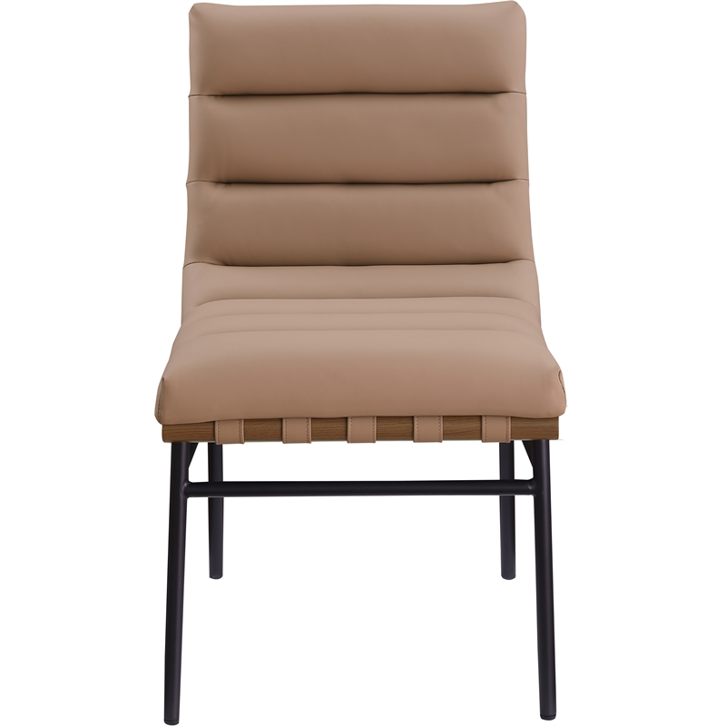 Meridian Furniture Burke Tan Vegan Leather Dining Chair (Set of 2)